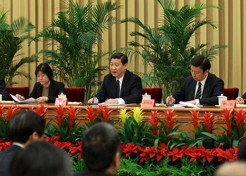 12月18日，全国组织部长会议在北京召开。中共中央政治局常委、中央书记处书记、国家副主席习近平出席会议并讲话。新华社记者 庞兴雷 摄