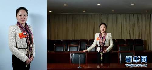 两会上的农民工代表群像:朱雪芹代表